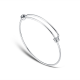 LINLINCHIC 20pcs/lot 100% Stainless Steel DIY Charm Bangle 50-65mm Jewelry Finding Expandable Adjustable Wire Bangles