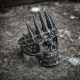 LINLINCHIC Mens Classical Nobility King Crown Skull 316L Stainless Steel Biker Rings