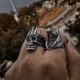 LINLINCHIC Mens Classical Nobility King Crown Skull 316L Stainless Steel Biker Rings